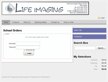 Tablet Screenshot of lifeimaging.co.za